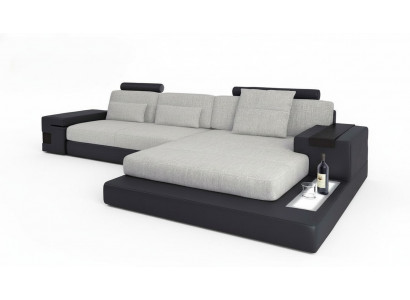 Stof L-vormbank woonkamer hoekbank modern design textiel grote bank modern
