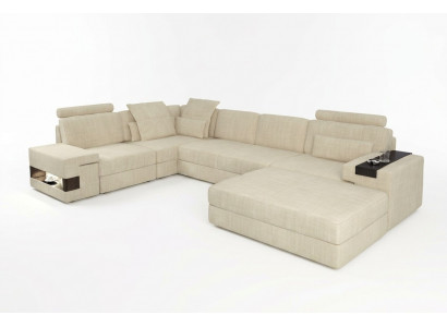 Textielbank L-vorm Bank Meubels Woonkamer Hoek Ontwerp Modern Zacht Stijl 2-dlg.Set