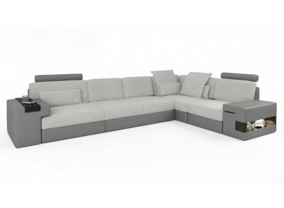 Ontwerper hoekbank woonkamer Luxe L-vormige bankstellen nieuwe stoffen bankstellen