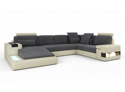 Woonkamer Designerbank Bekleding LederStof Zit Modern Hoekbank U-vorm