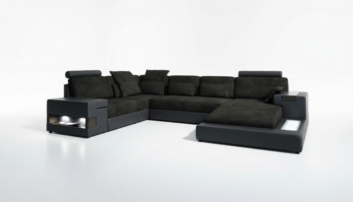 Ontwerp bank Hoekbank U-vorm Modern gestoffeerd Woonkamer meubels Hoekbank Stoffen bank