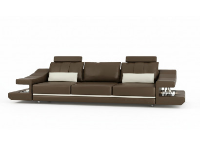 Moderne luxe designbank 3-zits meubels gestoffeerd textiel bruine bankhoek