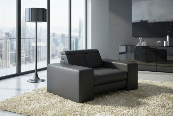 Ontwerp woonkamer lederen bank fauteuil 1-zits gestoffeerde banken loungeclub meubelen