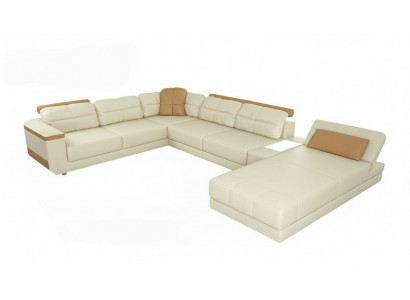 Ontwerper Lederen Stoffen Moderne Hoekbank U-vorm Woonkamer Design Bankstoffering