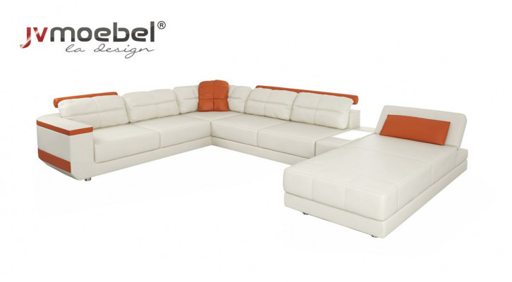 Hoekbank U-vorm Bank Textiel Bankstellen Design Woongebied Bedfunctie Leer