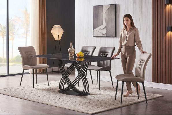 Luxe Tafel Roestvrij Staal Eettafel Eetkamer Eettafels Keuken Tafels Ontwerp Metaal