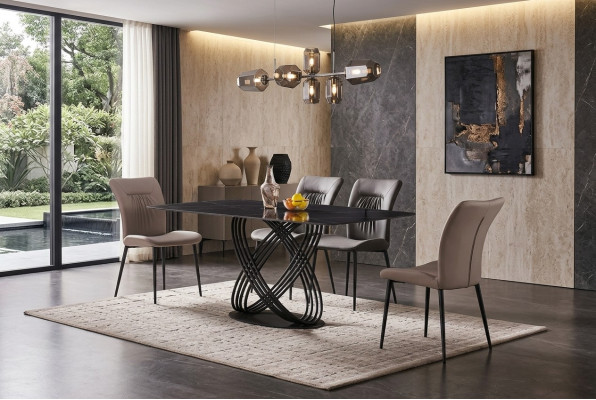 Luxe Tafel Roestvrij Staal Eettafel Eetkamer Eettafels Keuken Tafels Ontwerp Metaal