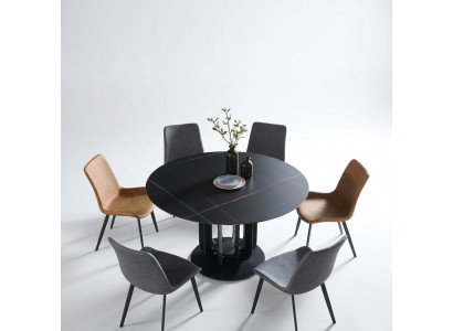 Luxe tafels Ronde tafel Ronde design Roestvrijstalen meubels Eetkamer Eettafels Nieuw