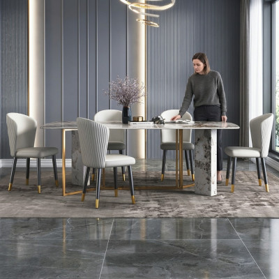 Luxe Modern Marmer Stijl Eettafel Meubels Tafels Eetkamer Design Keuken