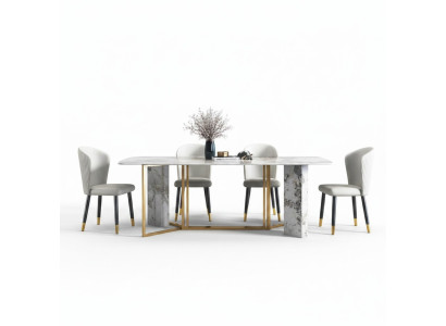 Luxe Modern Marmer Stijl Eettafel Meubels Tafels Eetkamer Design Keuken
