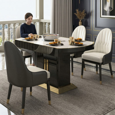 Multifunctionele eettafel Tafels Ronde tafel Eetkamermeubilair Roestvrijstalen keuken rond