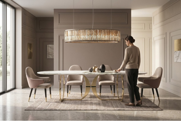 Roestvrijstalen eettafel Eetkamer Woonkamer Moderne keuken Tafels Ontwerp metaal