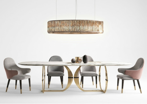 Roestvrijstalen eettafel Eetkamer Woonkamer Moderne keuken Tafels Ontwerp metaal
