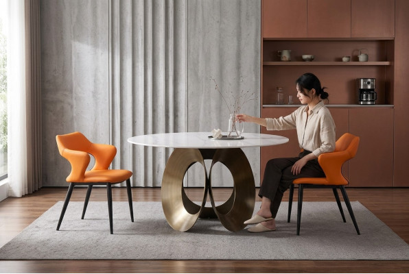 Eettafel Eetkamer Moderne roestvrijstalen woonkamer Keukentafels Ontwerptafel Metaal