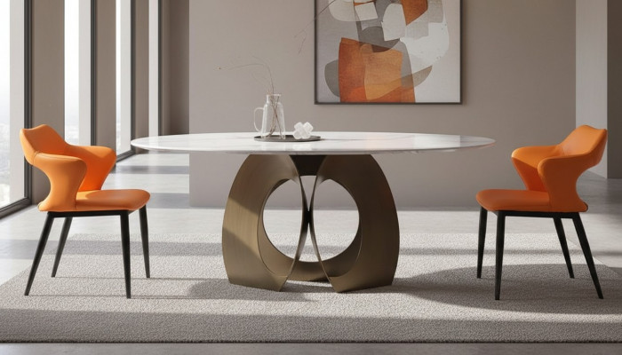 Eettafel Eetkamer Moderne roestvrijstalen woonkamer Keukentafels Ontwerptafel Metaal
