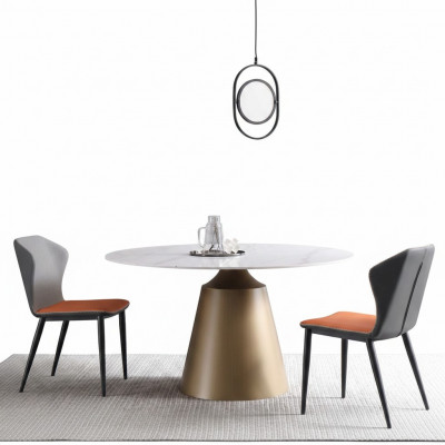 Luxe Tafels Eettafel Meubels Kolomtafel Marmer Stijl Eettafels Metaal Roestvrij staal