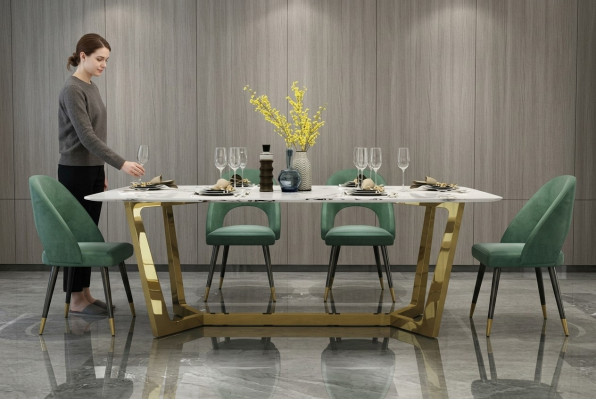 Roestvrijstalen tafel Luxe tafels Moderne eetkamermeubels Eettafels 140x80cm Metaal