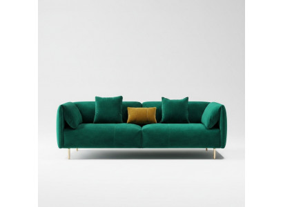 Bankstel met 2 zitplaatsen Velvet tweezits ontspannen fluweel hout club zetel ontwerp bank lounge