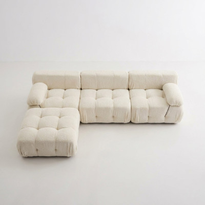 Hoekbank L-vorm woonlandschap Relax zitontwerp bank lounge hoek modern textiel