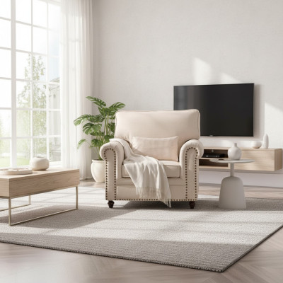 Fauteuil Stof Bankstoel Eenpersoons Meubels Relax Stoel Ontwerp Bank Lounge Stof Landhuis