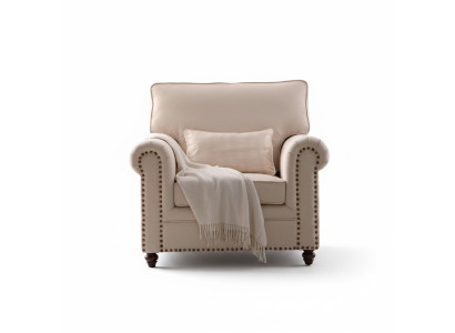 Fauteuil Stof Bankstoel Eenpersoons Meubels Relax Stoel Ontwerp Bank Lounge Stof Landhuis