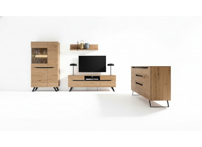Ladekast Sideboard Hoog dressoir Kast Dressoir 2 deuren 3 laden Plank Hotel