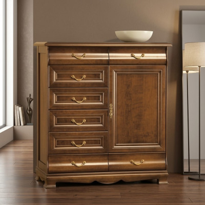 Moderne dressoir Bruin dressoir Houten designmeubelen Sideboard Plank Hotel Nieuw