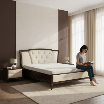 Tweepersoonsbed, bed, bedden, designhotel, luxe, gestoffeerd, huwelijk, hout, 180 x 200cm, meubels, nieuw
