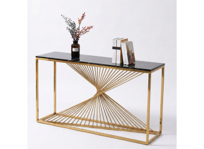 Ontwerper Luxe Console Tafel Console Tafels Hout Metaal Ontwerp Goud