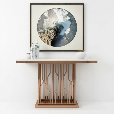 Moderne luxe console tafel console tafels hout goud bijzettafel