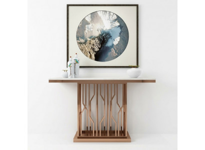 Moderne luxe console tafel console tafels hout goud bijzettafel