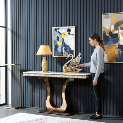 Ontwerper roestvrijstalen console tafel console consoles