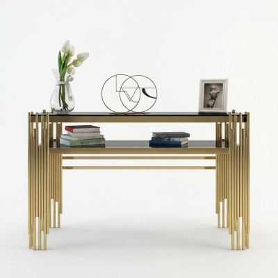 Console tafel marmer woonkamer slaapkamer kaptafel roestvrij staal