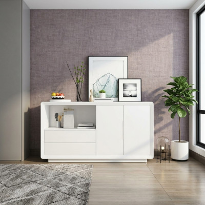 Sideboard 2 deuren met 2 laden Kast Sideboard Wit Dressoir