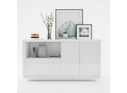 Sideboard 2 deuren met 2 laden Kast Sideboard Wit Dressoir