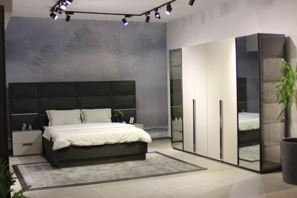 Compleet slaapkamer meubel set Bed 2x Nachtkastje Kaptafel Spiegel 8 delen Nieuw