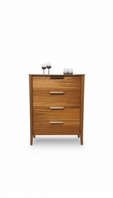 Luxe slaapkamer commode met 4 laden houten kast ontwerp meubels hout Nieuw.