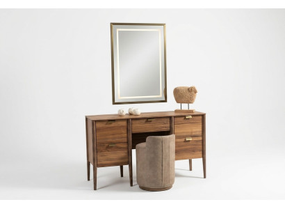 Luxe meubelontwerp kaptafel met spiegelkruk Nieuwe slaapkamer Nieuw