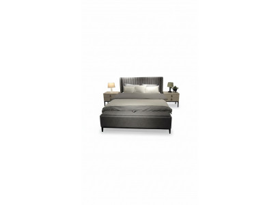 Luxe slaapkamer set Ontwerper Tweepersoonsbed Elegant 2x Nachtkastjes