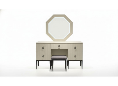 Praktisch Modern en Nieuw Slaapkamer Kaptafel met Spiegel en Krukje