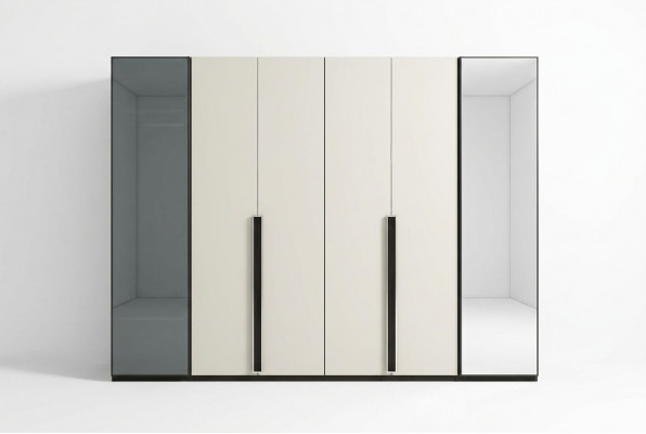 Kast Ontwerper kledingkast met spiegel Slaapkamer luxe meubels Hout Nieuw