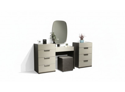 Kaptafel met spiegel Make-up Slaapkamer Design Meubels Hout 2-delig Nieuw
