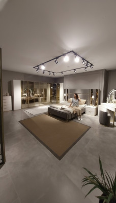 Luxe slaapkamerset Bed + 2x nachtkastjes Dressoir Kledingkast Hout Nieuw