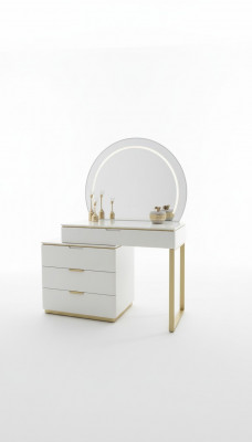 Ontwerp kaptafel met spiegel Luxe slaapkamermeubels 2-delig Nieuw