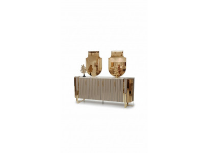 Ladekast met 2x spiegel houten meubel dressoir luxe meubel modern meubel 3-delig nieuw