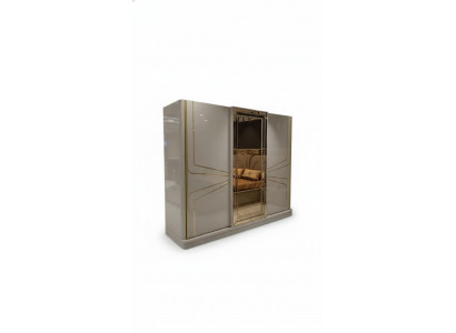 Moderne kledingkast Luxe kast Houten kasten Glas Hoogglans Slaapkamer