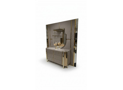 Commode met spiegel Moderne commode met spiegel Luxe modern design slaapkamer