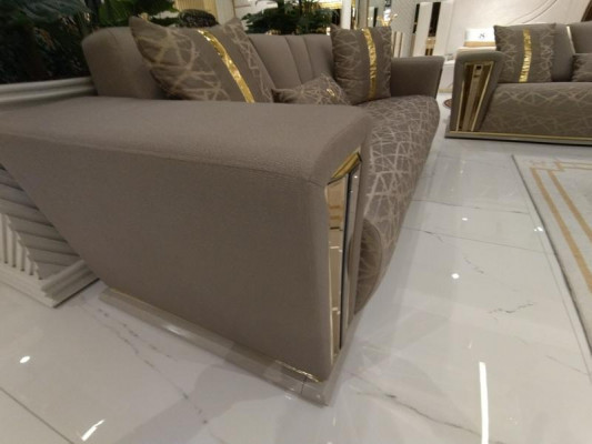 Moderne bankstel 3+3+1 zits fauteuil textiel 3-zits bankstel 3-delig set ontwerp nieuw