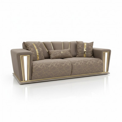 Bankstel 3-zits Textiel Hout Modern Bankstel Bank Sofa's Design Luxe Nieuw Bankstel