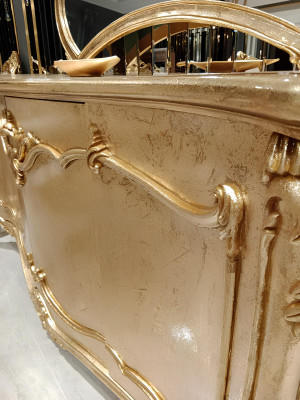 Luxe dressoir met spiegel set commode houten laden Klassiek